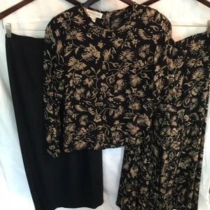 Jones New York blouse sz 6 & 2 skirts sz 4